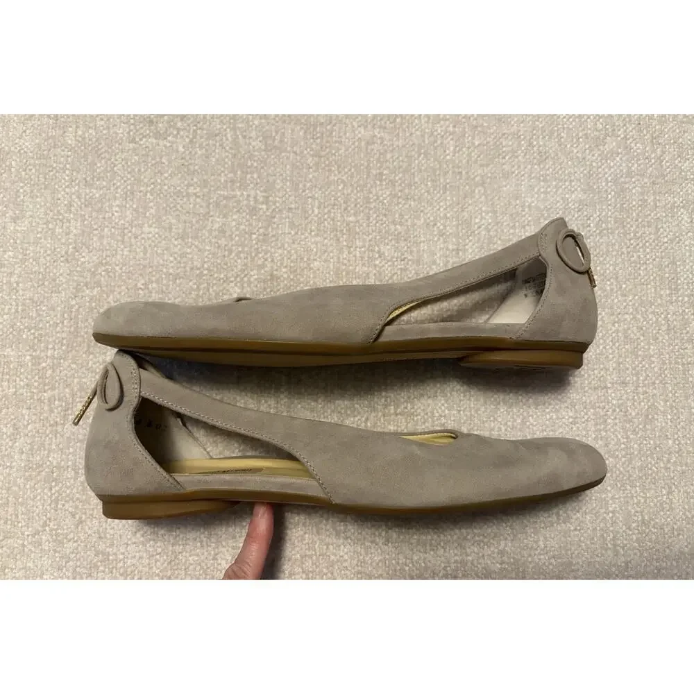 Paul Green Ballet Flats Womens Maureen Rosewood Natural Suede Slip On Size US 10